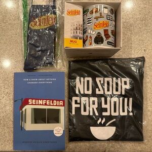 Seinfeld Gift Set with Mug, Socks, Book, and T-Shirt